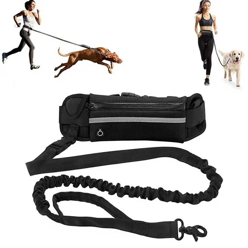 Hands Free Dog Running Leash Waist Belt - حبل توجيه للكلاب بدون استخدام اليدين