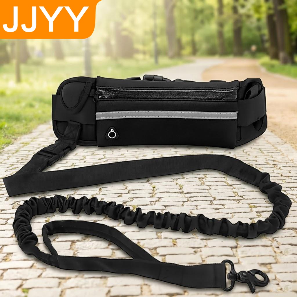 Hands Free Dog Running Leash Waist Belt - حبل جري للكلاب بدون استخدام اليدين،