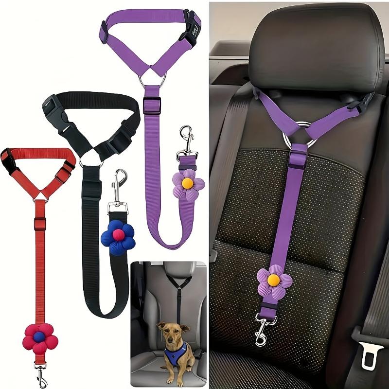 Dog Seat Belt Harness Safety Tether - حزام أمان للحيوانات الأليفة في السيارة