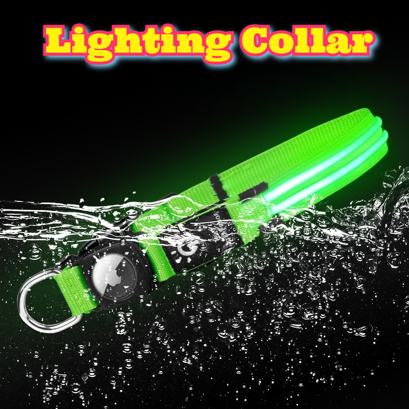 Led Dog Collar Glowing Rechargeable Usb - طوق كلب مضيء LED قابل لإعادة