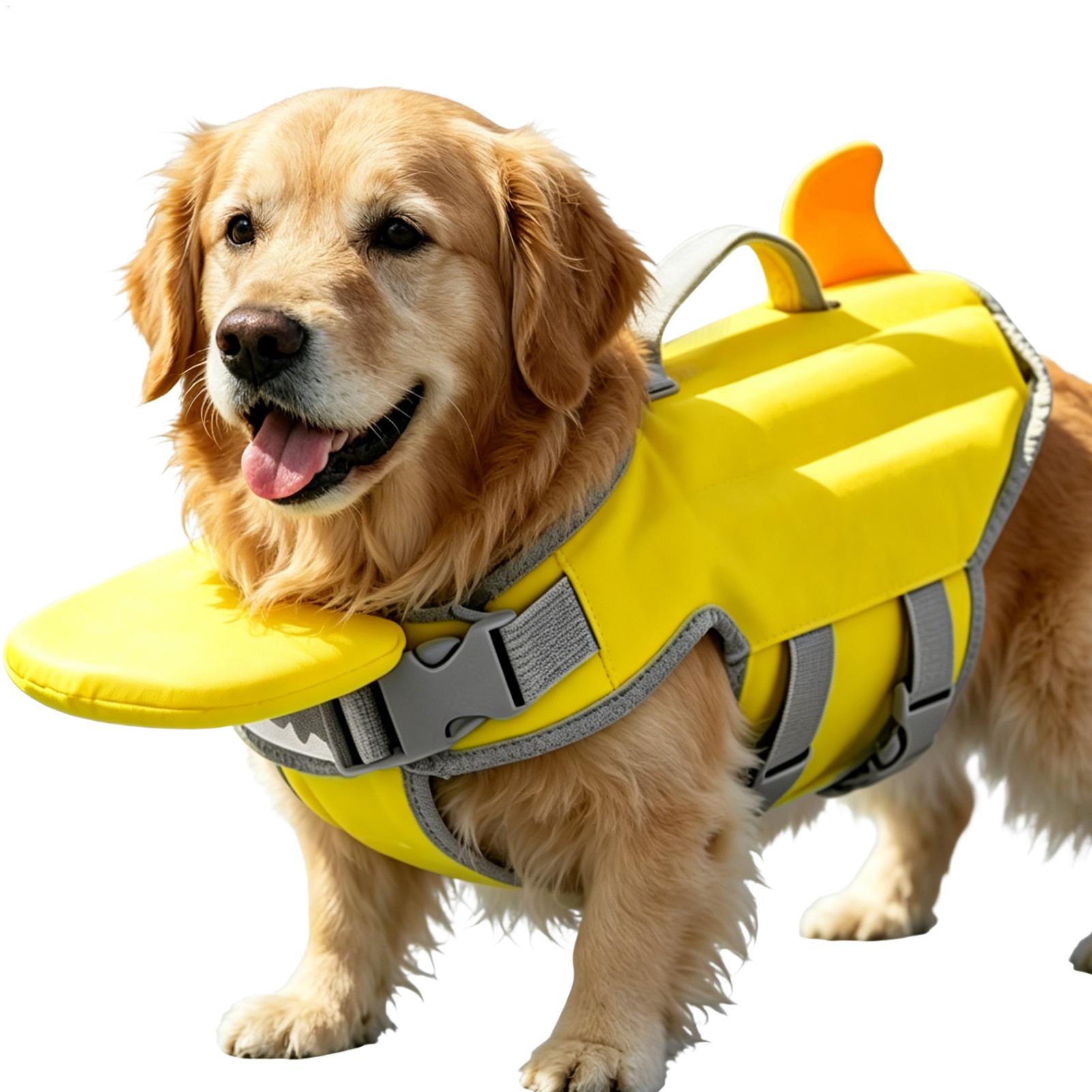 Dog Life Jacket Vest Buoyancy Handle - سترة نجاة للكلاب عالية الطفو مع