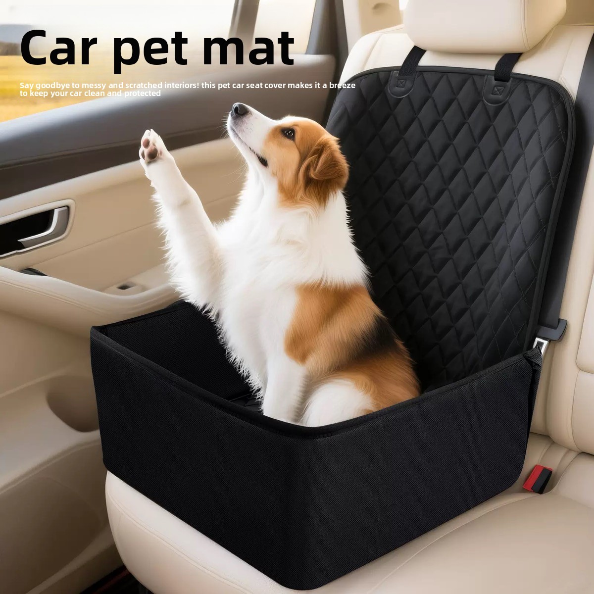 Dog Car Seat Cover Waterproof Back Seat - غطاء مقعد خلفي للسيارة مقاوم للماء،