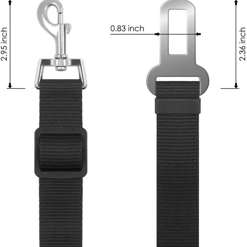Dog Seat Belt Harness Safety Tether - حزام أمان عاكس للكلاب للسيارة، حزام