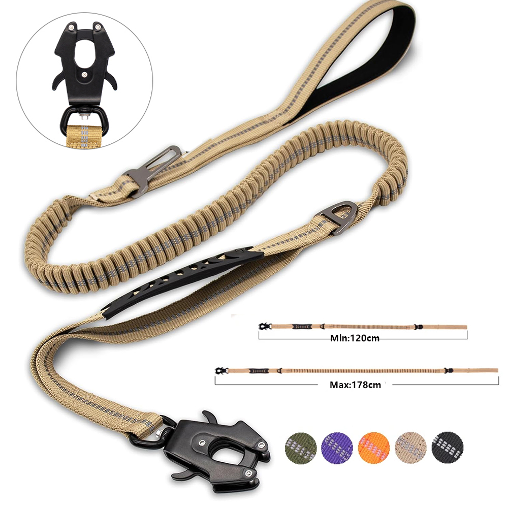 Bungee Dog Leash Shock Absorbing - عاكس امتصاص الصدمات الحيوانات الأليفة المقاود