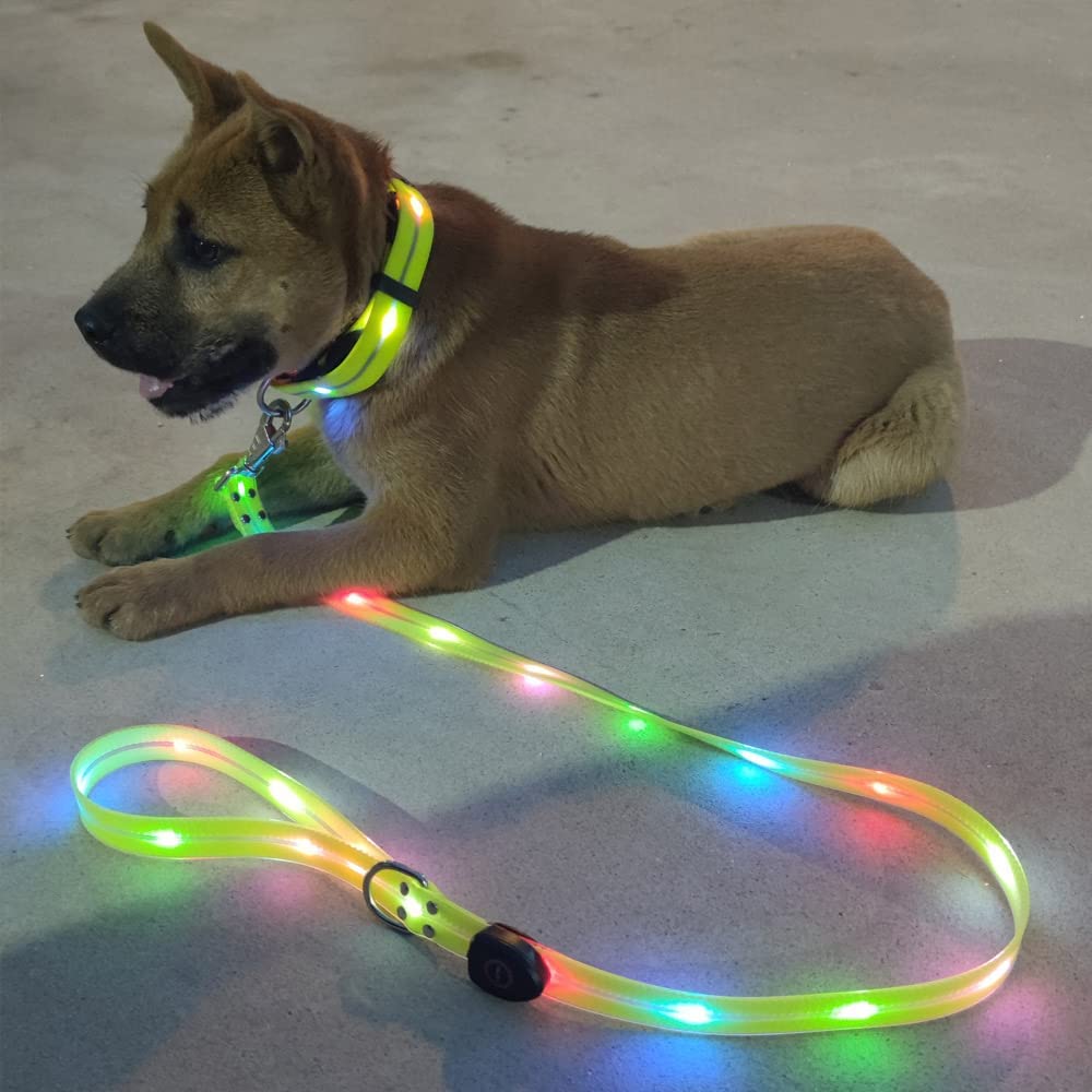 Led Dog Collar Glowing Rechargeable Usb - كلب أليف LED تضيء المقود USB