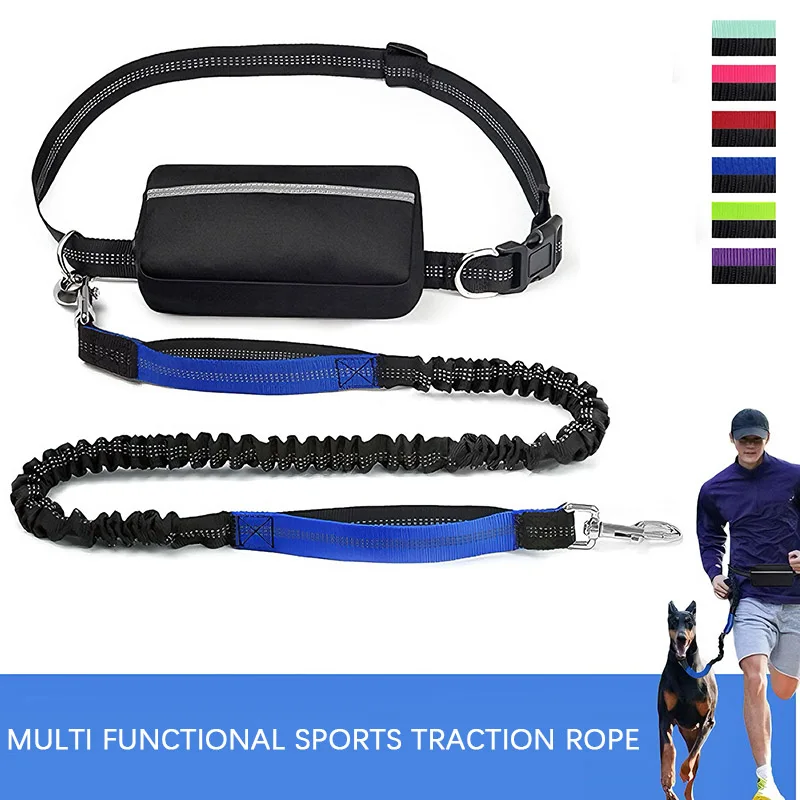 Hands Free Dog Running Leash Waist Belt - حزام كلب قابل للتعديل بدون استخدام