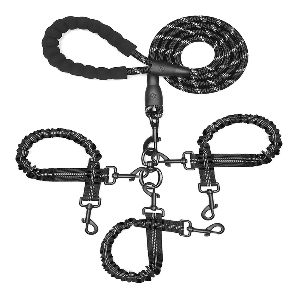 مقود للكلاب مكون من 3 أجزاء، م - مراجعة Bungee Dog Leash Shock Absorbing وسعره