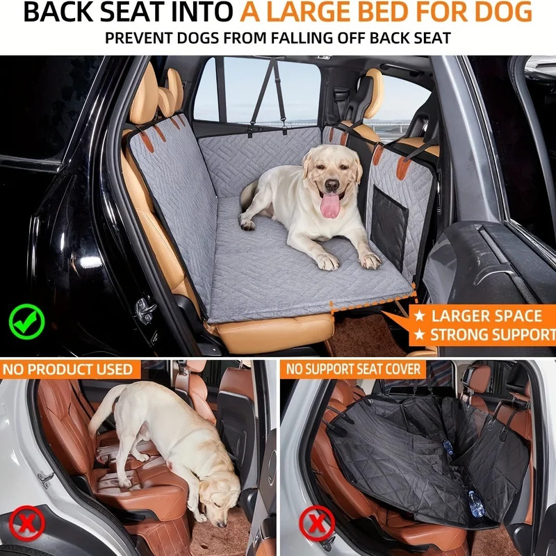 غطاء مقعد السيارة للكلاب مقاوم - مراجعة Dog Car Seat Cover Waterproof Back Seat وسعره
