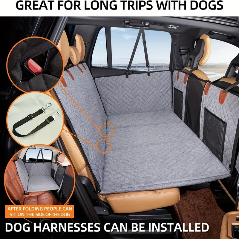 غطاء مقعد السيارة للكلاب مقاوم - مراجعة Dog Car Seat Cover Waterproof Back Seat وسعره