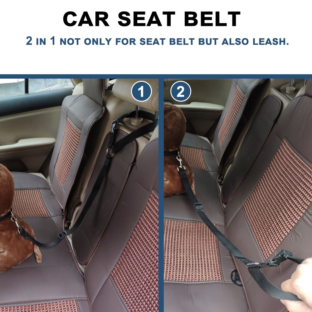حزام أمان قابل للتعديل للكلاب  - مراجعة Dog Seat Belt Harness Safety Tether وسعره