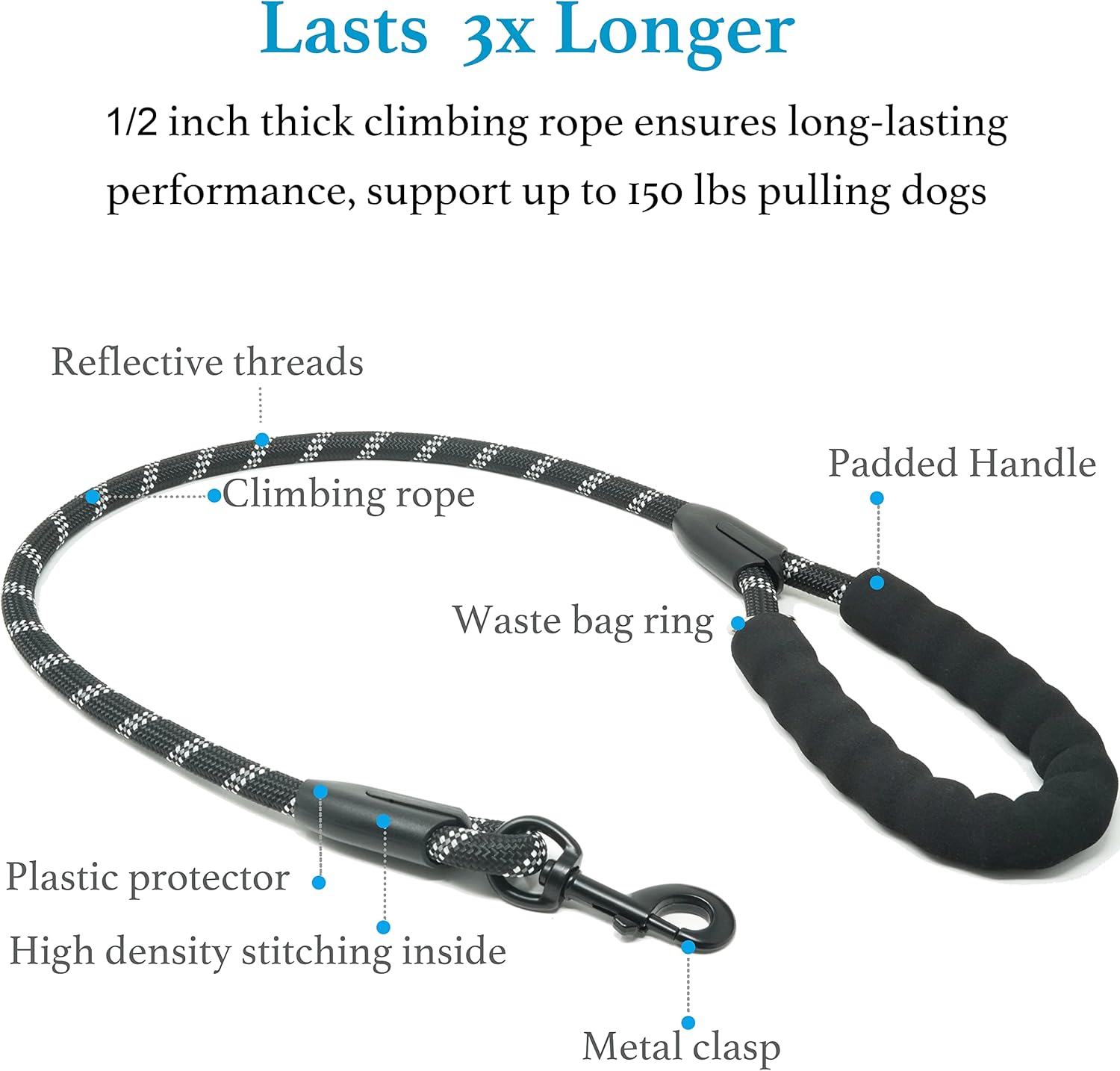 مقود كلب مزدوج، مقود كلب مزدوج - مراجعة Bungee Dog Leash Shock Absorbing وسعره