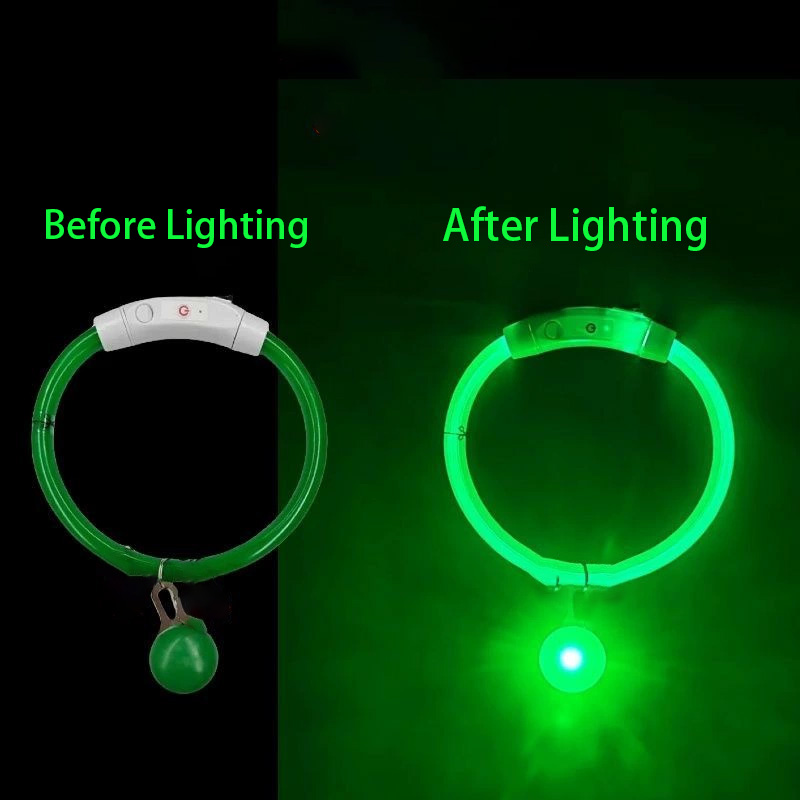 طوق كلب مضيء LED قابل لإعادة ا - مراجعة Led Dog Collar Glowing Rechargeable Usb وسعره