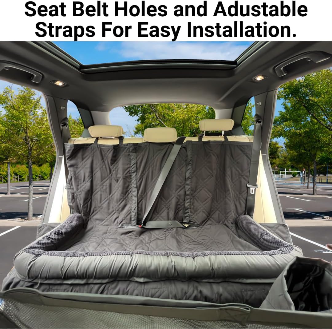 غطاء مقعد السيارة الخلفي للأطف - مراجعة Dog Car Seat Cover Waterproof Back Seat وسعره