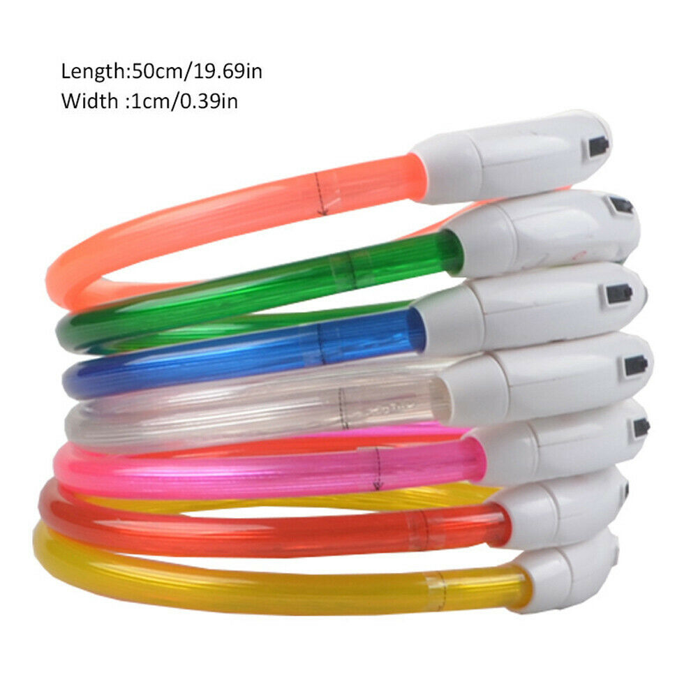 أدى ضوء الكلب الياقات السلامة  - مراجعة Led Dog Collar Glowing Rechargeable Usb وسعره
