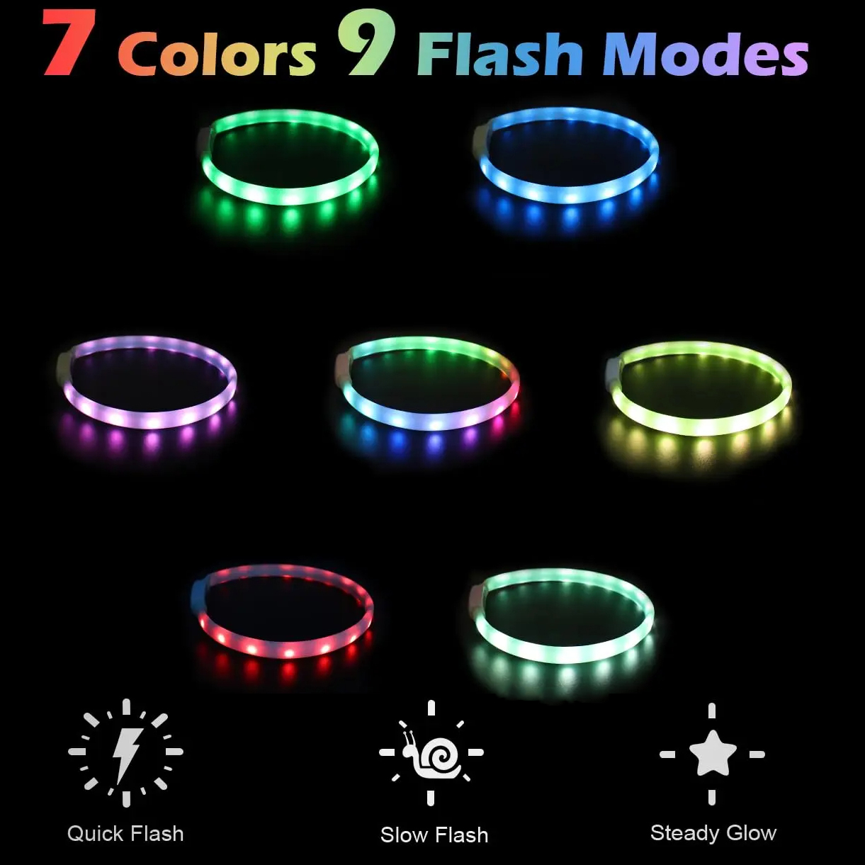 طوق متوهج قابل لإعادة الشحن عب - مراجعة Led Dog Collar Glowing Rechargeable Usb وسعره