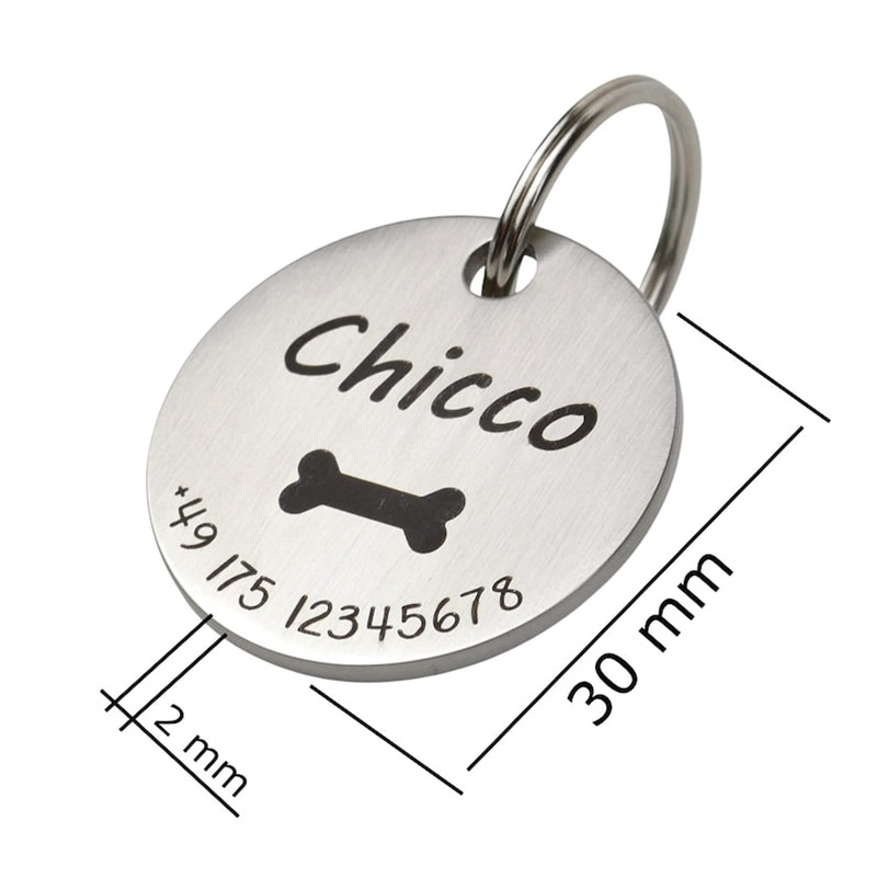 علامة هوية الحيوانات الأليفة م - مراجعة Reflective Dog Collar Personalized Engraved وسعره