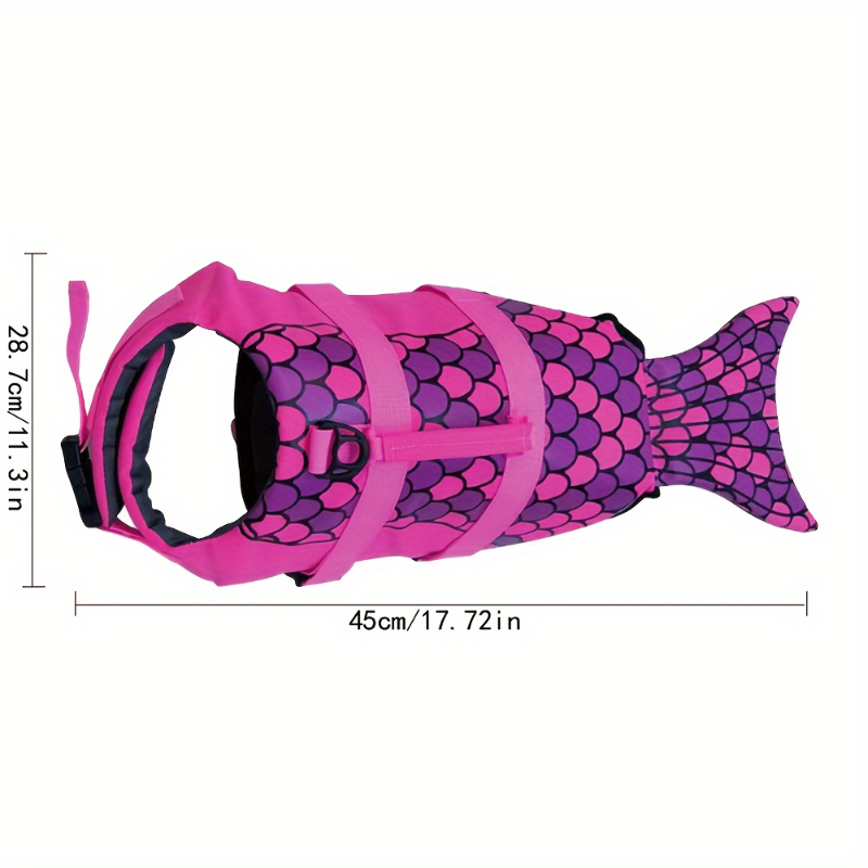سترة نجاة للكلاب على شكل سمكة  - مراجعة Dog Life Jacket Vest Buoyancy Handle وسعره