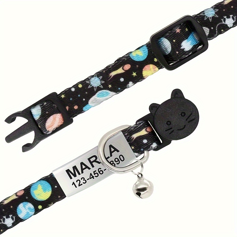مخصص قابل للتعديل كوكب الفضاء  - مراجعة Reflective Dog Collar Personalized Engraved وسعره