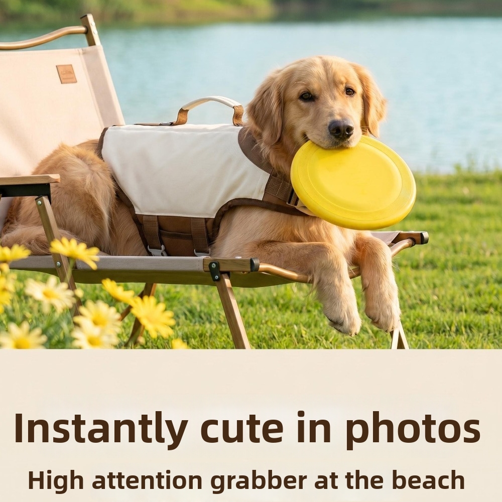 سترة نجاة قابلة للتعديل للكلاب - مراجعة Dog Life Jacket Vest Buoyancy Handle وسعره