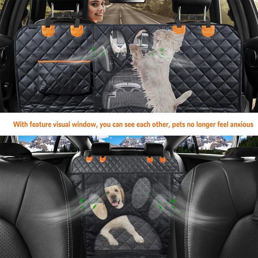 غطاء مقعد السيارة للكلاب للمقع - مراجعة Dog Car Seat Cover Waterproof Back Seat وسعره
