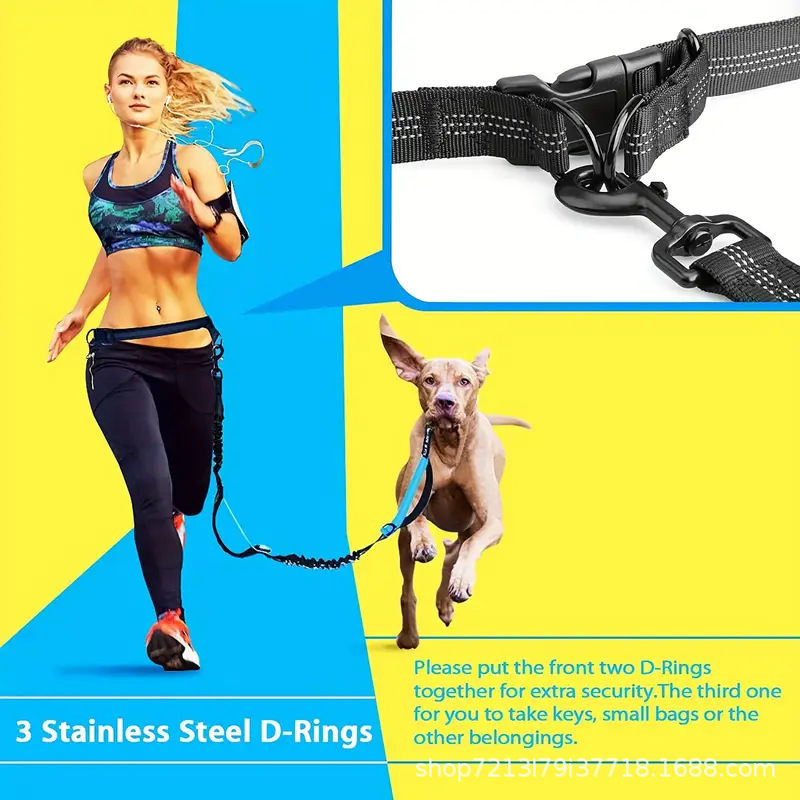 حزام خصر لتدريب الكلاب مع حبل  - مراجعة Hands Free Dog Running Leash Waist Belt وسعره