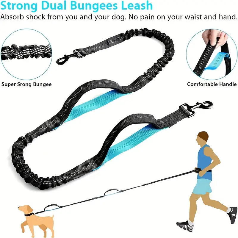 حزام خصر لتدريب الكلاب مع حبل  - مراجعة Hands Free Dog Running Leash Waist Belt وسعره