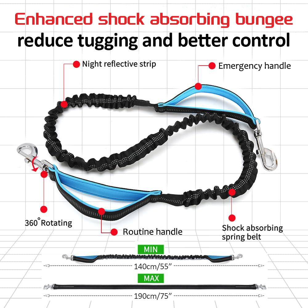 حزام خصر للكلاب بدون استخدام ا - مراجعة Hands Free Dog Running Leash Waist Belt وسعره