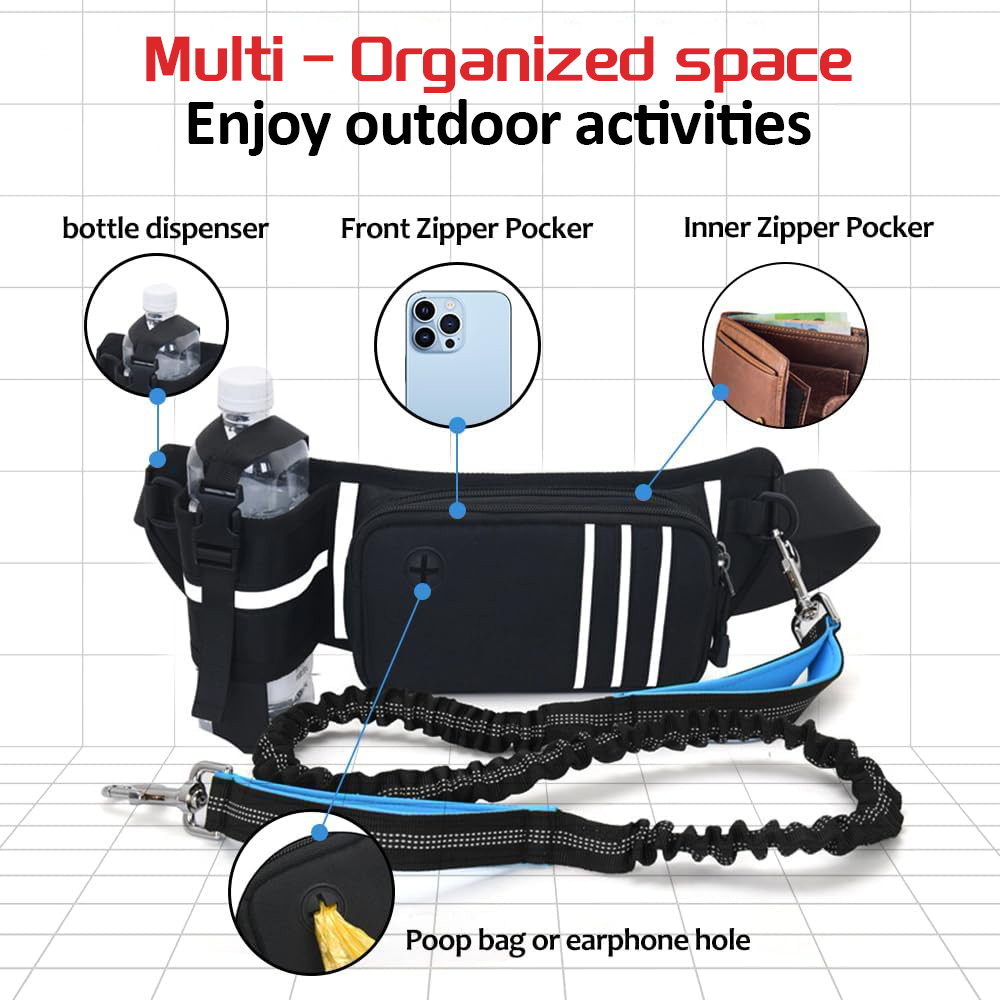 حزام خصر للكلاب بدون استخدام ا - مراجعة Hands Free Dog Running Leash Waist Belt وسعره