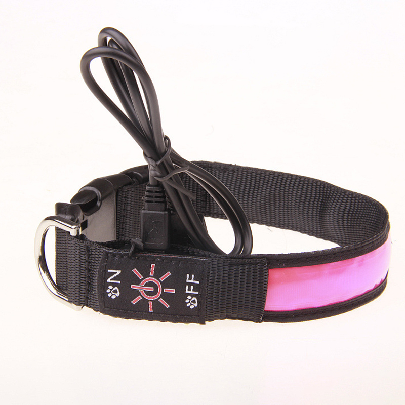 Pinkycolor USB شحن LED الكلب ط - مراجعة Led Dog Collar Glowing Rechargeable Usb وسعره