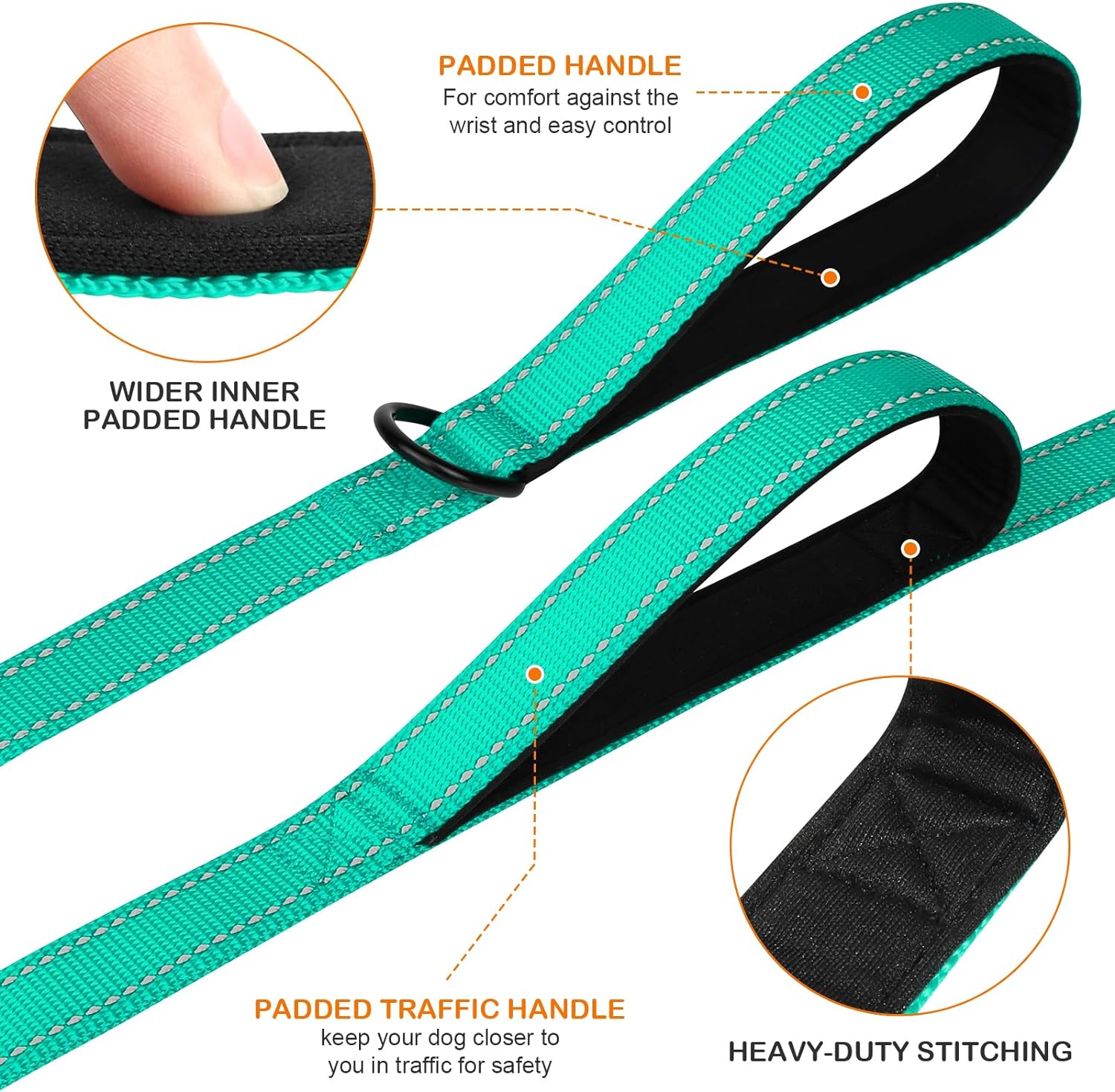 مقود كلب عالي التحمل بطول 6 أق - مراجعة Heavy Duty Dog Leash Rope 6Ft Padded وسعره