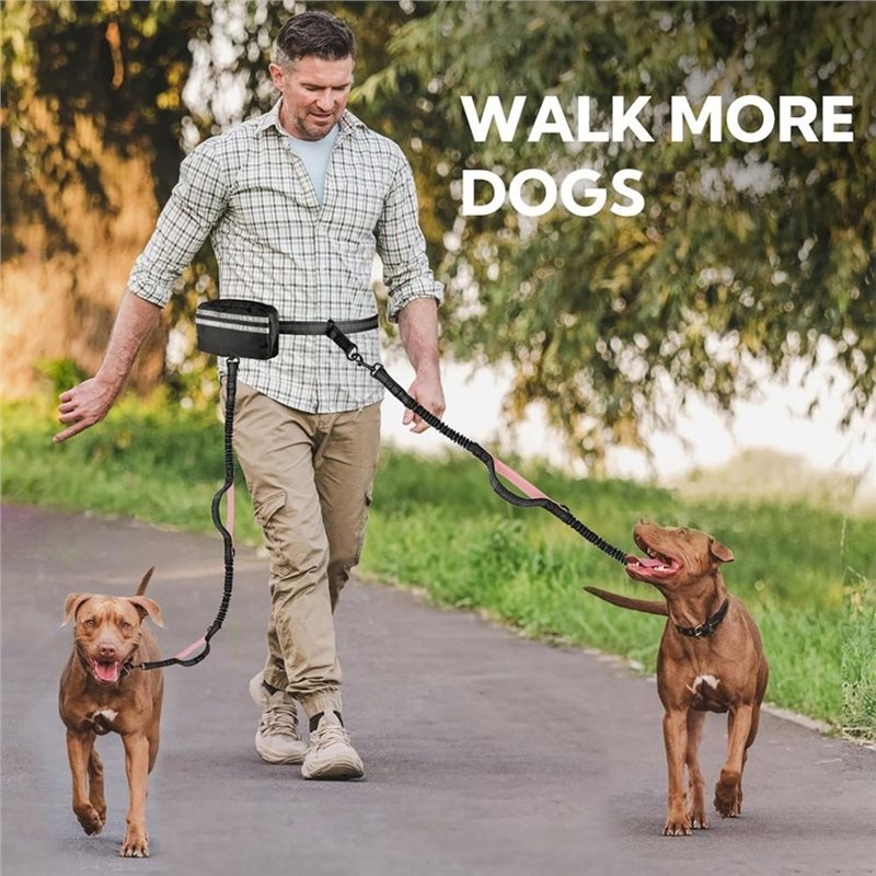 حقيبة بسحاب من بي-إست للاستخدا - مراجعة Hands Free Dog Running Leash Waist Belt وسعره