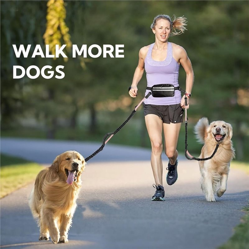 حقيبة بسحاب من بي-إست للاستخدا - مراجعة Hands Free Dog Running Leash Waist Belt وسعره
