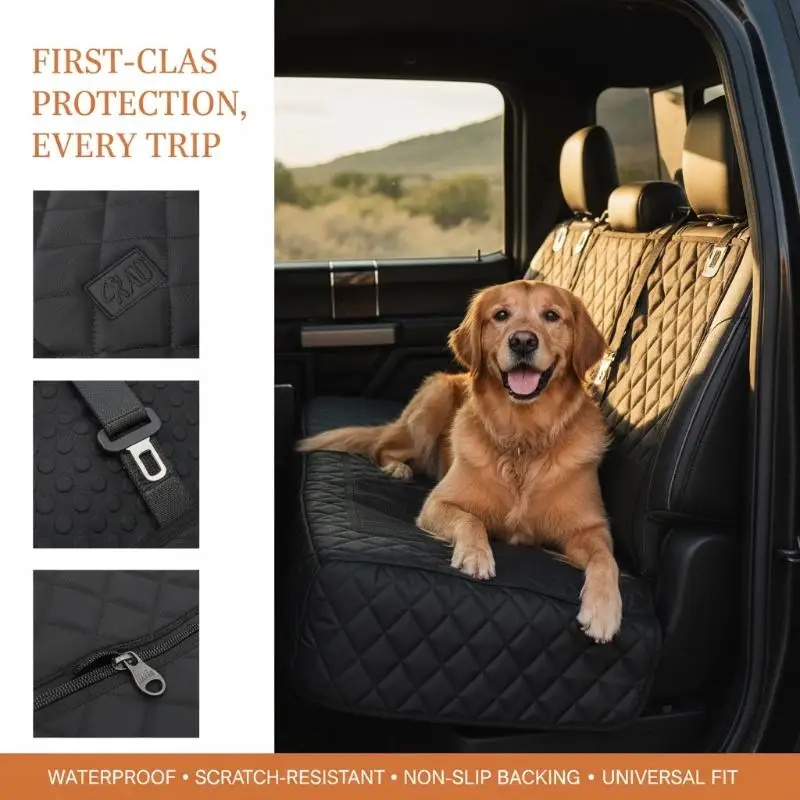 غطاء مقعد السيارة للحيوانات ال - مراجعة Dog Car Seat Cover Waterproof Back Seat وسعره