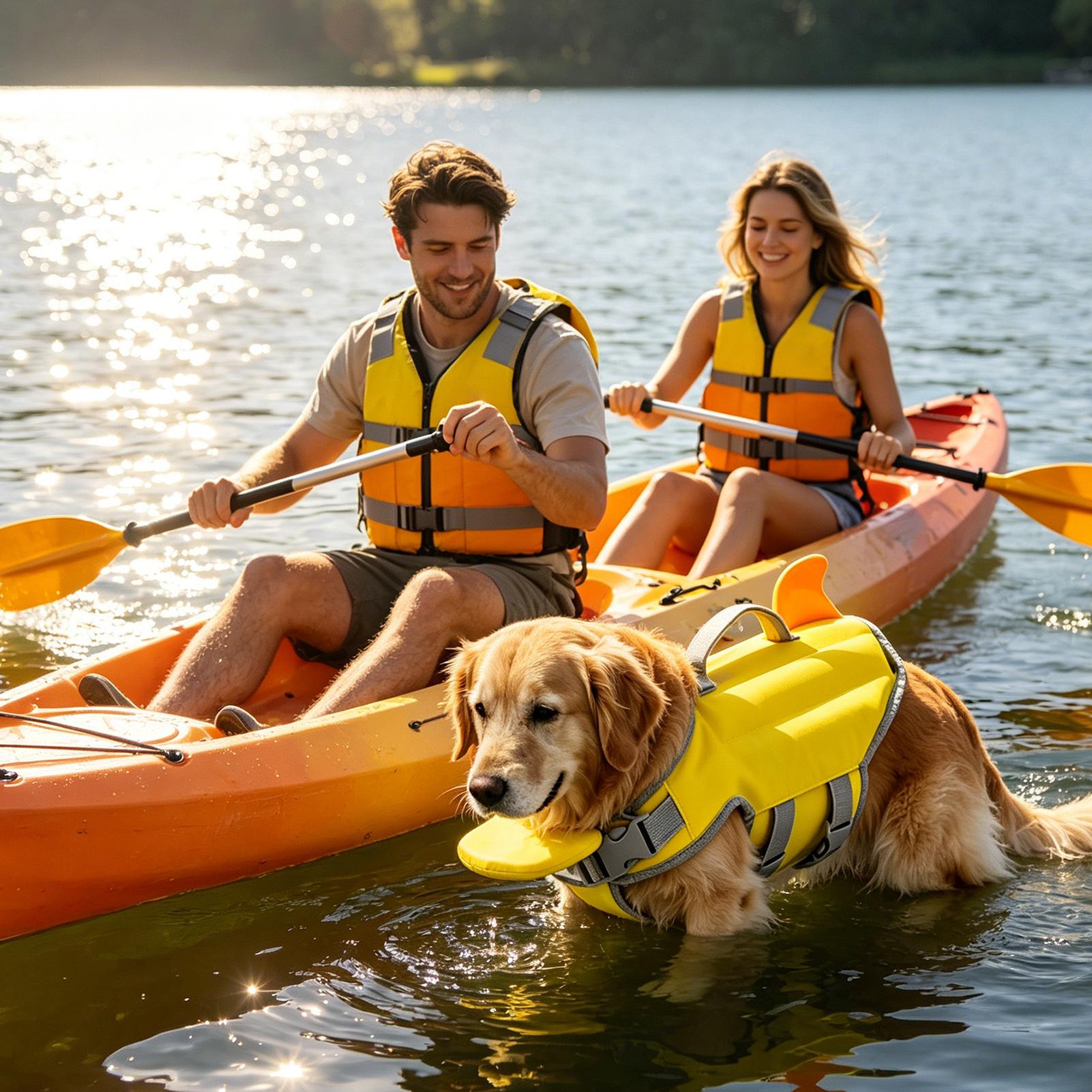 سترة نجاة للكلاب عالية الطفو م - مراجعة Dog Life Jacket Vest Buoyancy Handle وسعره
