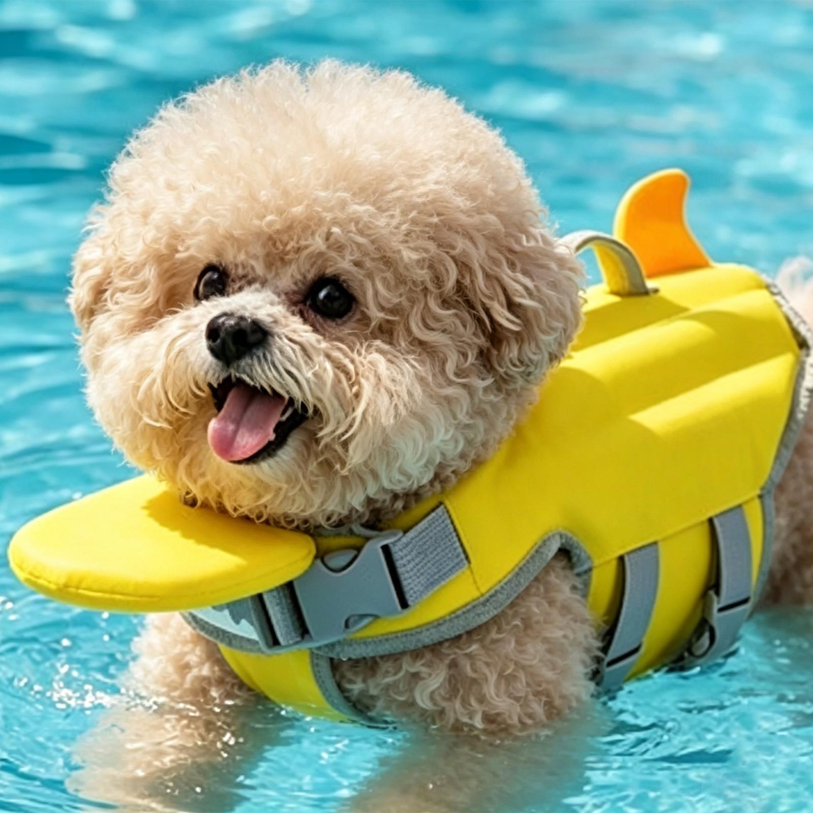 سترة نجاة للكلاب عالية الطفو م - مراجعة Dog Life Jacket Vest Buoyancy Handle وسعره