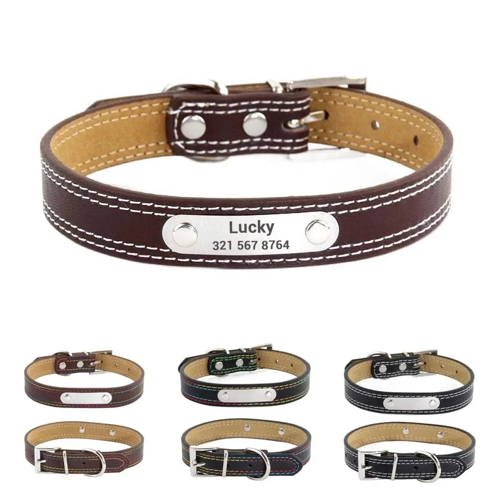 مخصص بلينغ الجلود الكلب مع الا - مراجعة Reflective Dog Collar Personalized Engraved وسعره