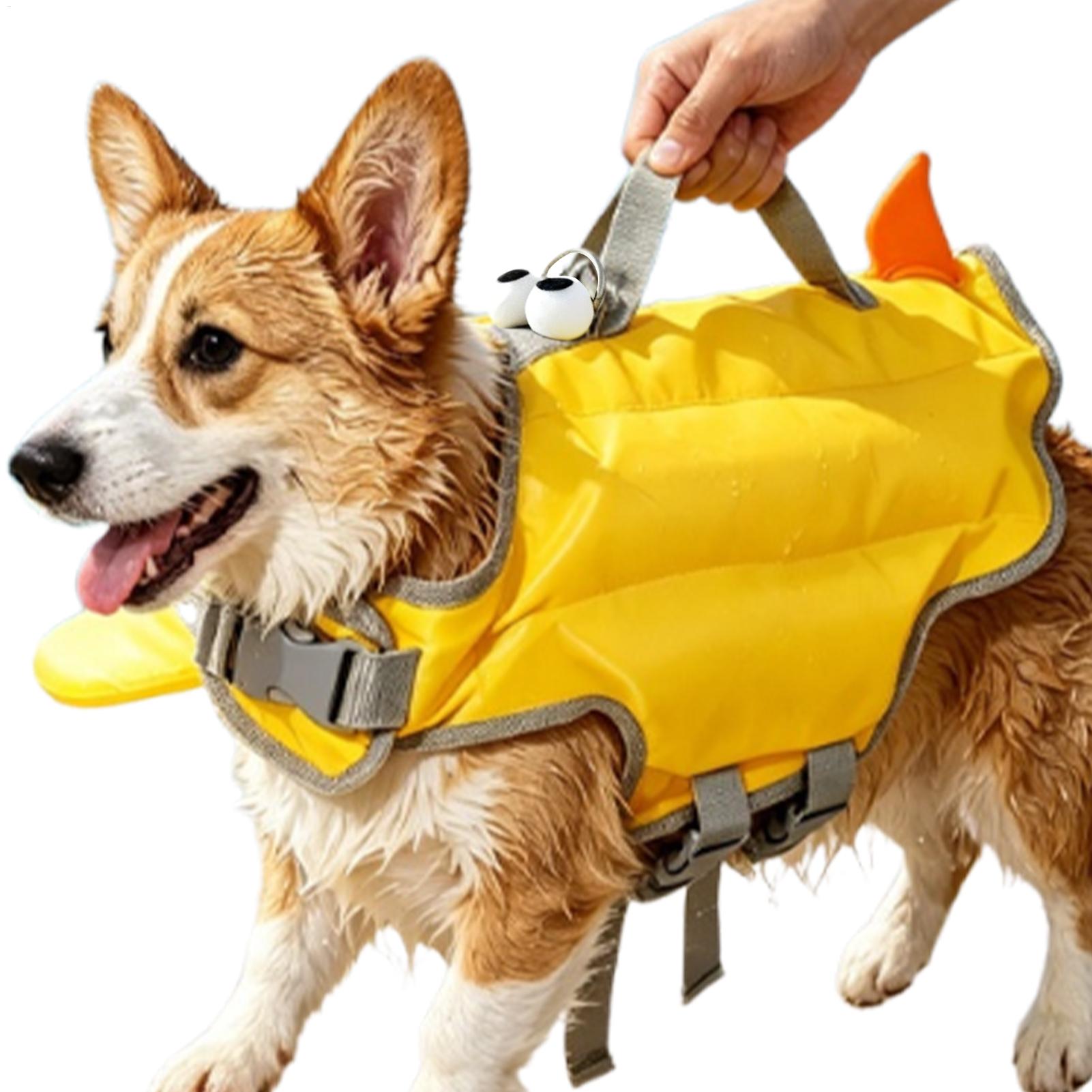 سترة سباحة للحيوانات الأليفة،  - مراجعة Dog Life Jacket Vest Buoyancy Handle وسعره