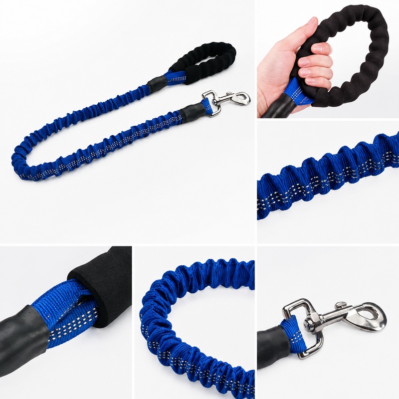 مقود كلب مرن وقوي بطول 47.2 بو - مراجعة Bungee Dog Leash Shock Absorbing وسعره