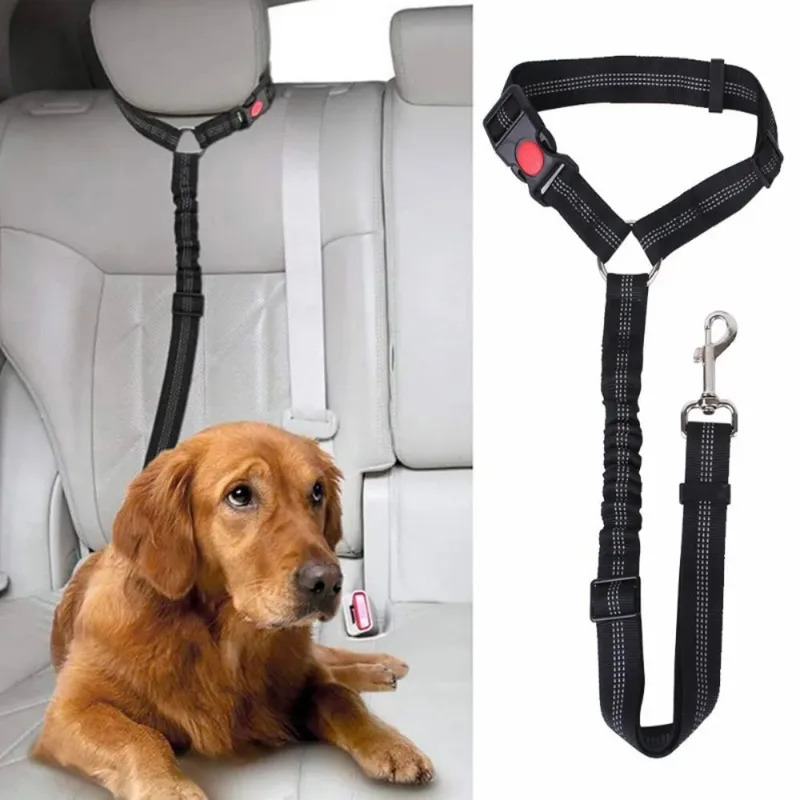 2-in-1 قابل للتعديل عاكس الكلب - مراجعة Dog Seat Belt Harness Safety Tether وسعره