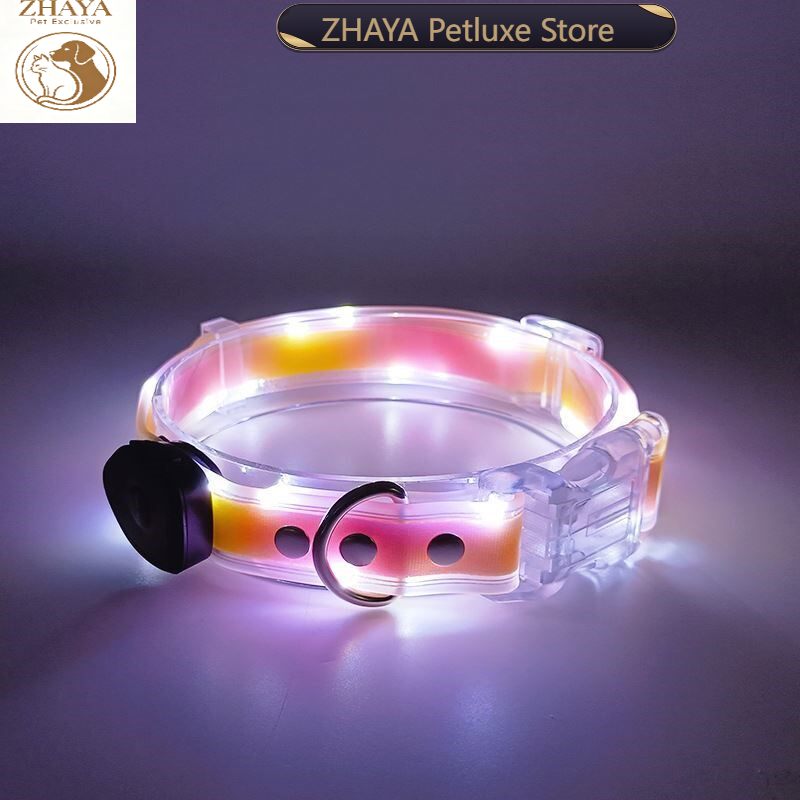 طوق كلب مضيء بإضاءة LED للمشي  - مراجعة Led Dog Collar Glowing Rechargeable Usb وسعره