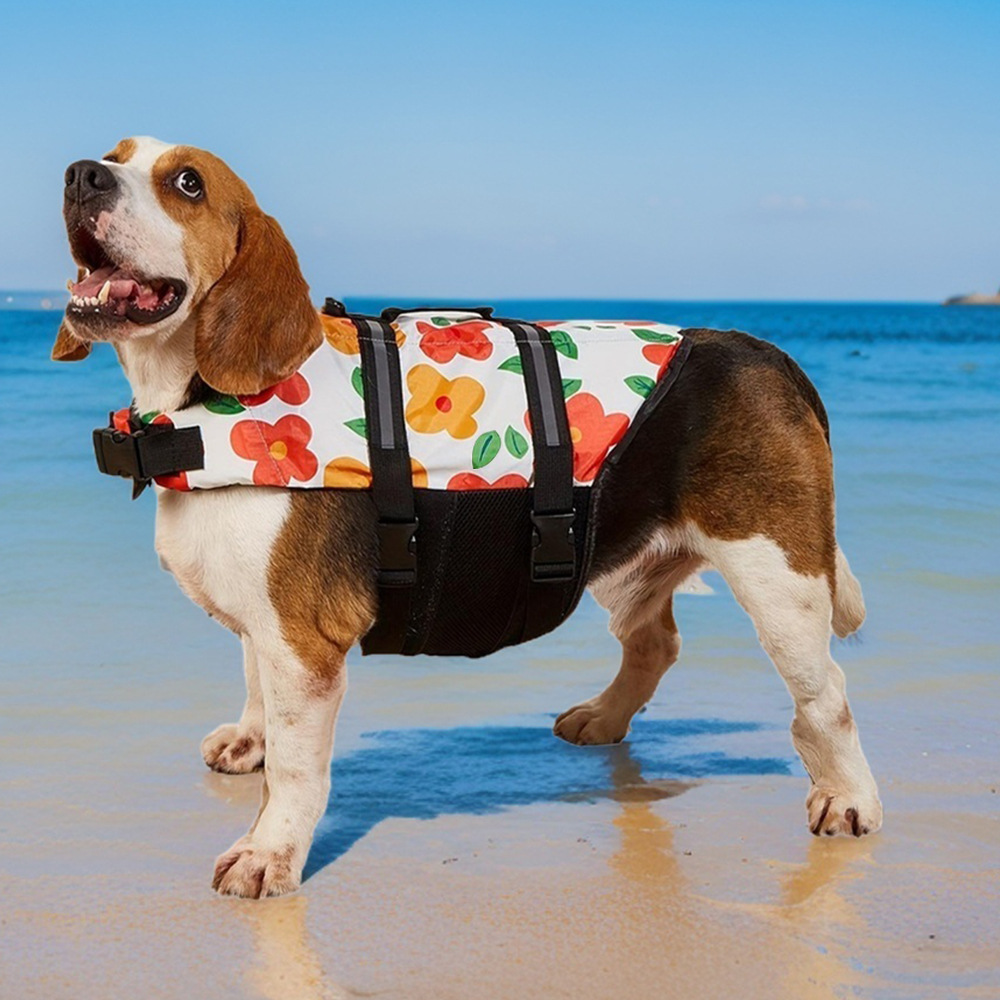 سترة نجاة للكلاب مع مقبض للإنق - مراجعة Dog Life Jacket Vest Buoyancy Handle وسعره