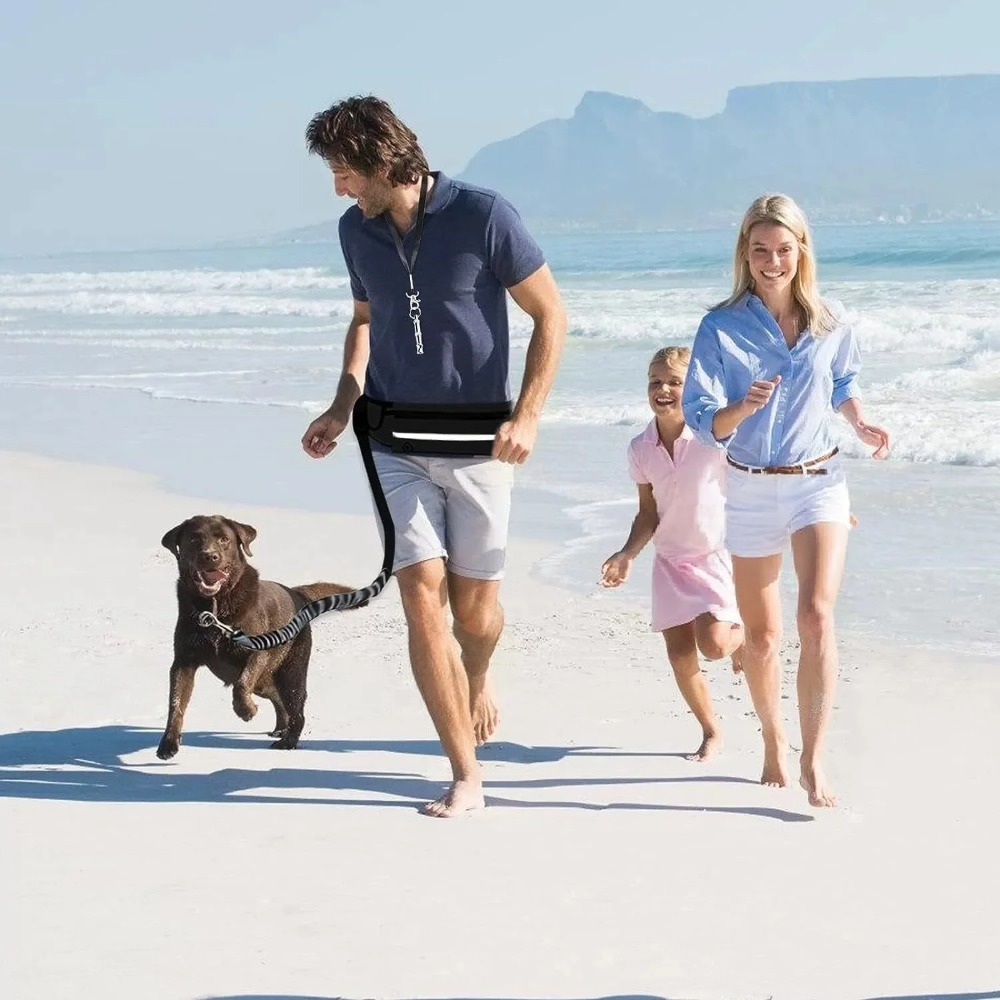 حبل توجيه للكلاب بدون استخدام  - مراجعة Hands Free Dog Running Leash Waist Belt وسعره