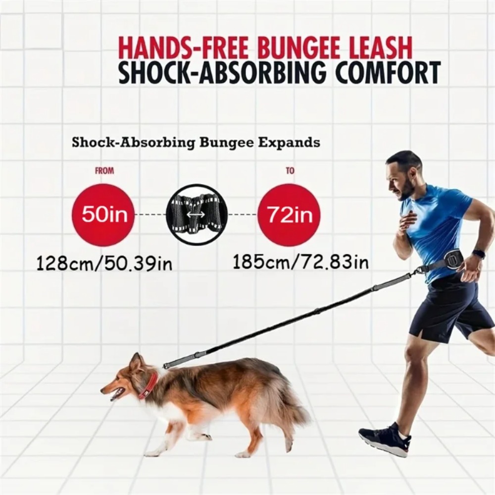 حقيبة خصر للجري مع حزام للحيوا - مراجعة Hands Free Dog Running Leash Waist Belt وسعره