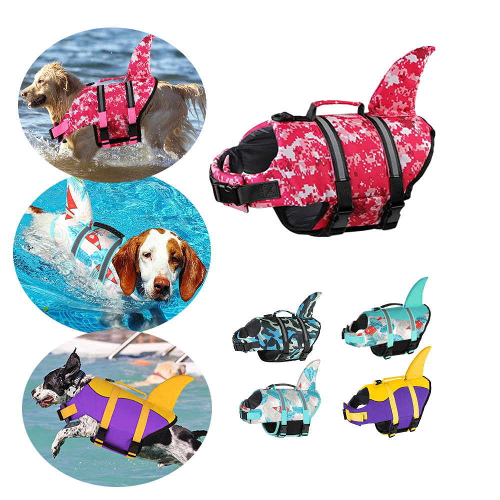 سترة نجاة للكلاب والقطط الكبير - مراجعة Dog Life Jacket Vest Buoyancy Handle وسعره