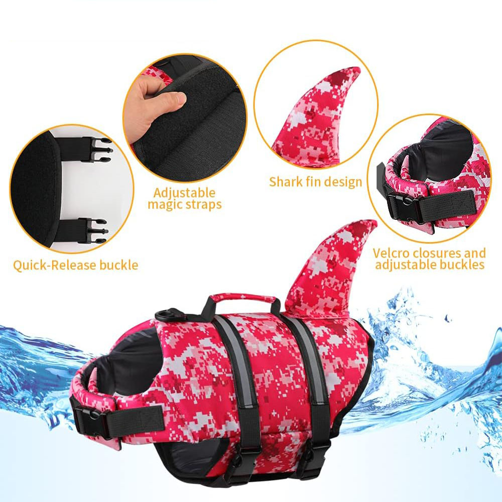 سترة نجاة للكلاب والقطط الكبير - مراجعة Dog Life Jacket Vest Buoyancy Handle وسعره