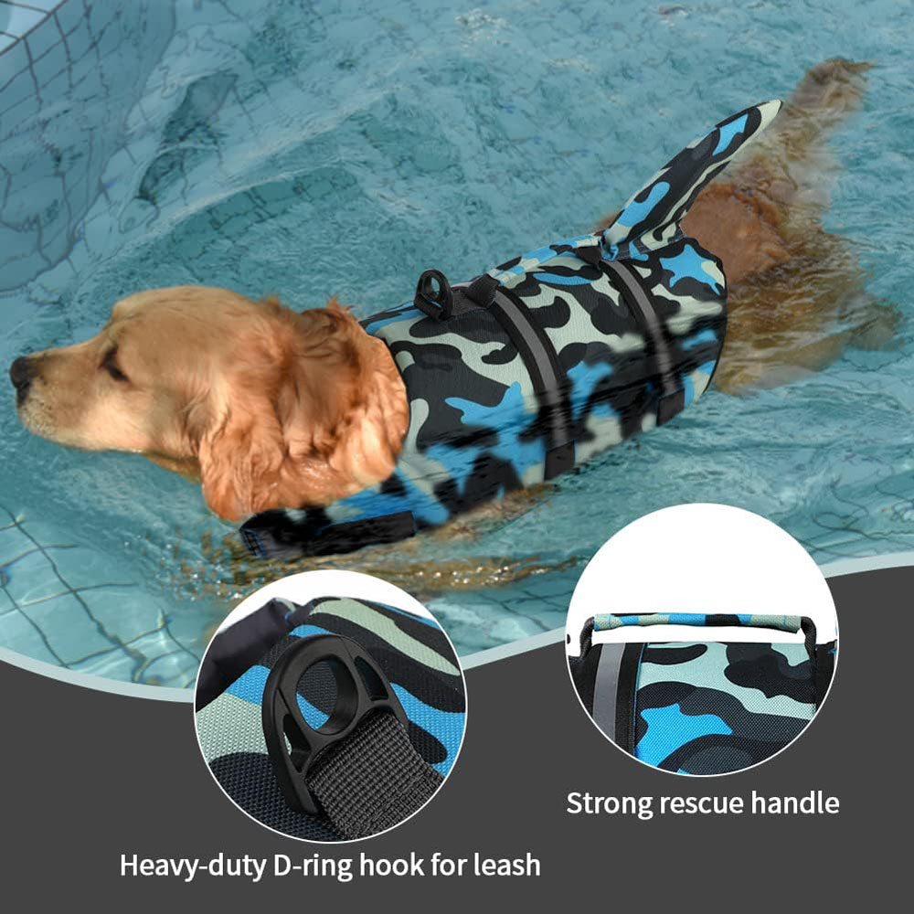 سترة نجاة للكلاب والقطط الكبير - مراجعة Dog Life Jacket Vest Buoyancy Handle وسعره
