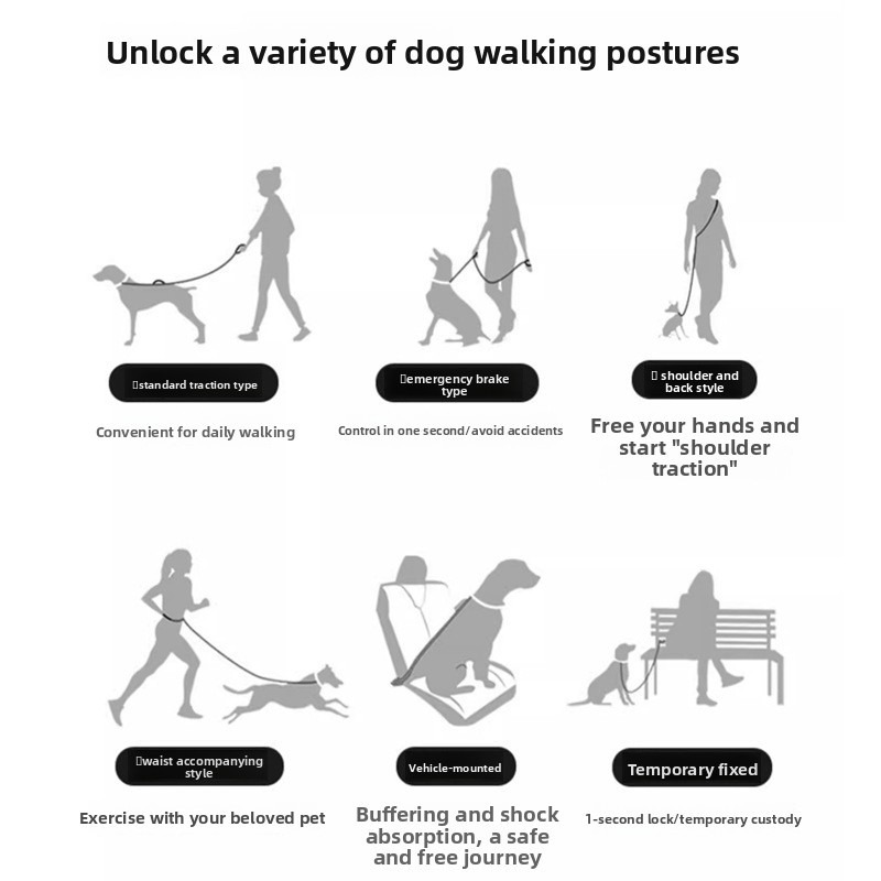 حزام خصر ممتص للصدمات مع حبل م - مراجعة Hands Free Dog Running Leash Waist Belt وسعره