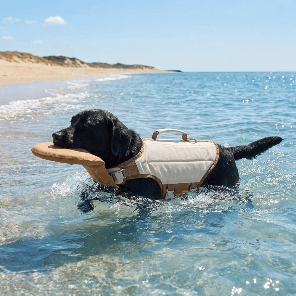 سترة نجاة قابلة للتعديل للكلاب - مراجعة Dog Life Jacket Vest Buoyancy Handle وسعره