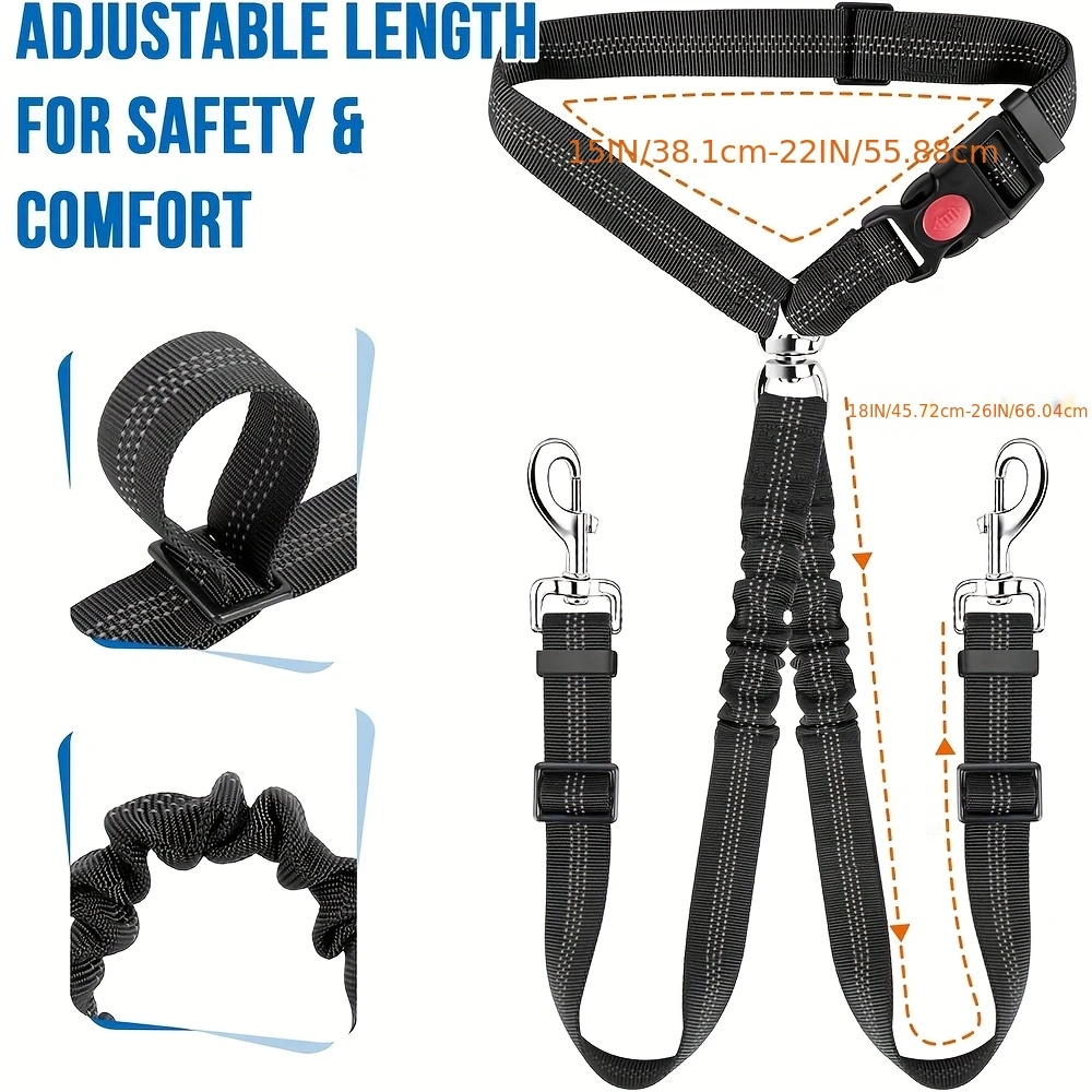 حزام أمان للكلاب في السيارة، ح - مراجعة Dog Seat Belt Harness Safety Tether وسعره