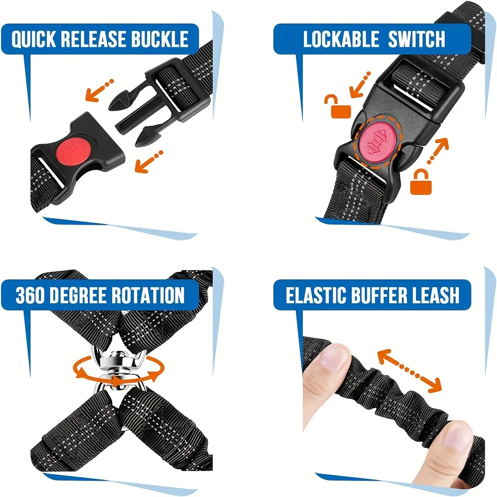 حزام أمان للكلاب في السيارة، ح - مراجعة Dog Seat Belt Harness Safety Tether وسعره